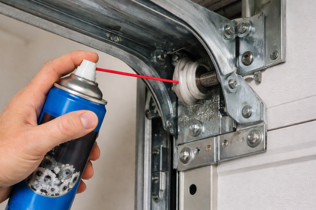 noisy garage door fix.