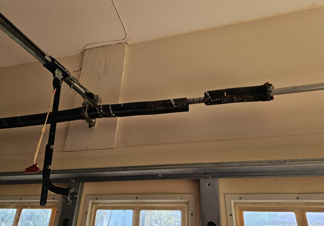 garage door broken spring.